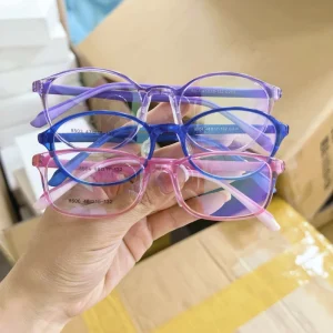 Solid Colored Kids Full Rim Durable Eyeglasses Stock Clearance Discount Fashion Children Daily Wear Optical Glasses