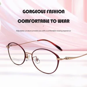 Solid Titanium Full-Rim Lightweight Reading Glasses with Nose Pads