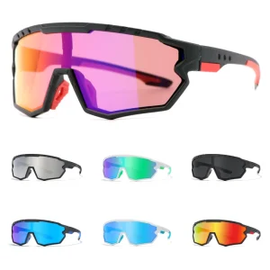 Sport Sunglasses with PC and TR Frames UV-Protection Lenses for Cycling
