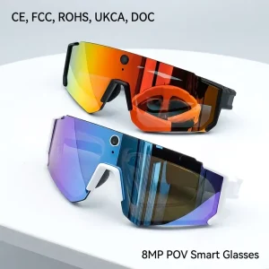Sports Cycling Glasses with 8MP Camera UV Protection Smart Video Sunglasses AI Smart Glasses for Men