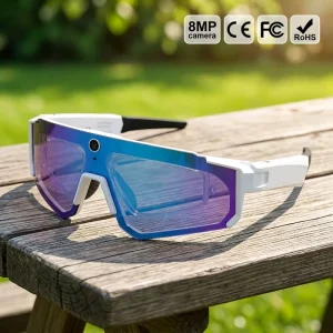 Sports Cycling Smart Glasses 8MP Camera Outdoor Smart Video Eyeglasses Music AI Translation