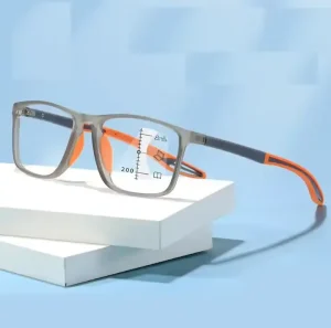 Sports Multifocal Reading Glasses Anti-Skid and Anti-Blue Light TR Frame