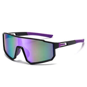 Sports Sunglasses for Men and Women UV400 Square Half-Rim PC Anti-Radiation Cycling Goggles