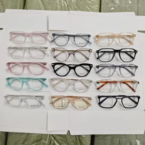 Spring Hinge Acetate Optical Frames Unisex Colorful