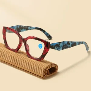 Spring Hinge Butterfly Anti-Blue Light Reading Glasses for Middle-Aged and Elderly Users