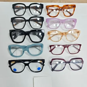 Spring Hinge Fashion Thick Acetate Optical Frames Durable and Trendy Styles Stock Clearance Eyeglasses