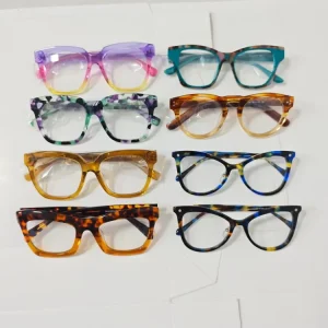 Spring Hinge Mixed Thick Acetate Optical Frames Durable and Trendy Styles Stock Clearance Promotional Sale Eyeglasses