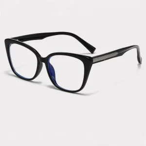 Spring Hinge Unisex Blue Light Blocking Prescription Cat Eye Myopia Eyeglass Frames