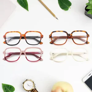Square Acetate Optical Computer Eyewear Anti Blue Light Glasses for Men and Women