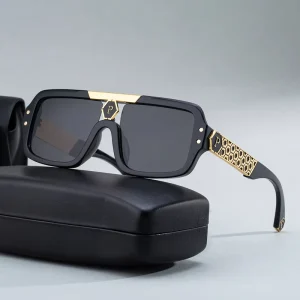 Square Big-Frame UV400 Sunglasses with Custom Logo for Men