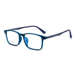 Square Eyewear with Flexible Metal Temples