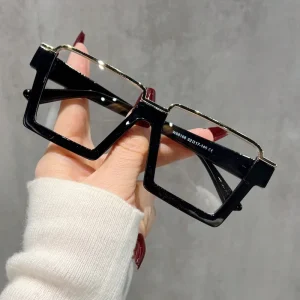 Square Frame Women Cear Lens Eyeglass Black Red White Orange Eyewear Women New Design Retro Filter Blue Light Glasses