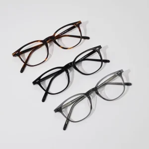 Square Full Rim Acetate Eyeglasses Frames Unisex Lightweight Anti-Blue Light