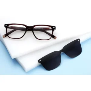 Square Full-Rim Prescription Sunglasses with UV400 Protection, Anti-Glare, Lightweight Design, and TAC Lens, Unisex