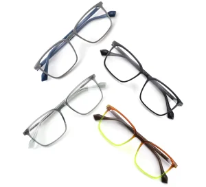 Square Gradient Unisex Prescription Eyeglasses with Lightweight TR Frame