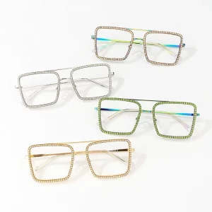 Square Metal Eyeglass Frames for Women