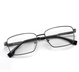Square Metal Full-Rim Optical Frames for Men Solid Pattern Daily Wear LE8867
