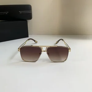 Square Metal Sunglasses for Men Outdoor Driving Anti-Glare Travel