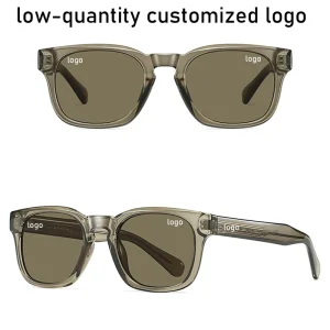 Square PC+CP Unisex Sunglasses CP Metal Core Eyewear for Men and Women