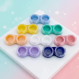 Square Small Portable Colorful Contact Lens Storage Box