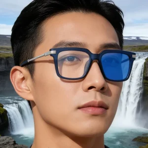 New Color Changing Optical Frame Sunglasses for Men European American Style Trendy Square Frame High End Edgy Shades UV400