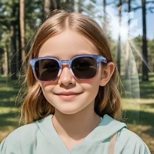 Square TR90 Kids Polarized Sunglasses UV400 Foldable Eyewear