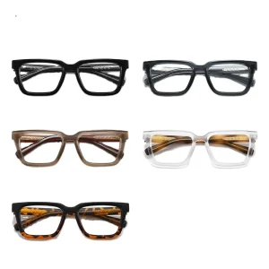 Square TR90 Prescription Eyeglasses Anti-Blue Light Vintage Frames for Men