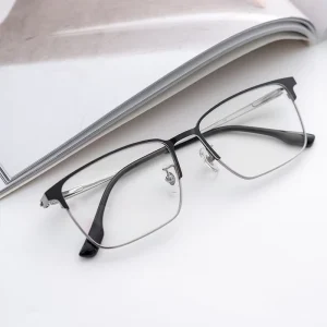 Square Titanium Eyeglass Frames Men Business Eyewear Custom Glasses Frame Optical Frames OEM Brand