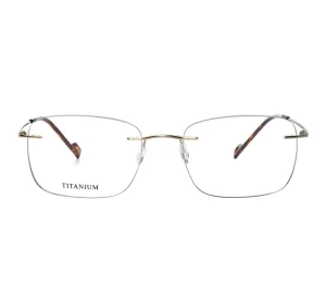 Square Titanium Frameless Rimless Optical Eyeglass Frames for Men and Women