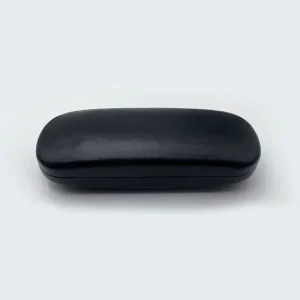 Square Unisex Leather Eyewear Case with PU Velvet Embossed Logo