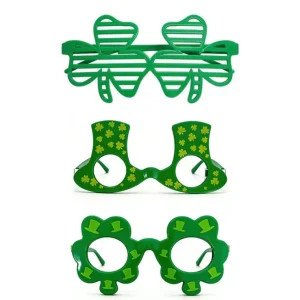 St. Patrick’s Day Child Novelty Eyewear Clover Shutter Shades Leprechaun Hat Glasses Reusable Waterproof Irish Pub