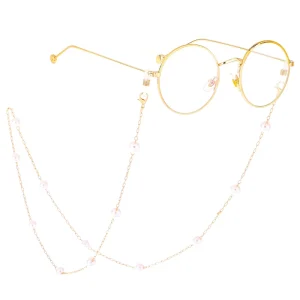 Stainless Steel 8mm White Pearl Reading Glasses Chain for Eyewear