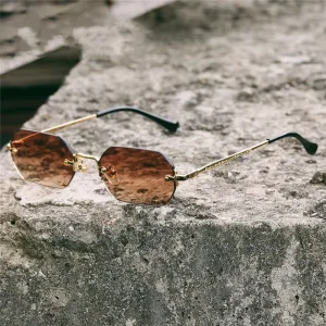 Steampunk Sunglasses Unisex Gothic Rimless Frame