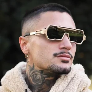 Steampunk Sunglasses for Men with Custom Logo and UV400 Protection