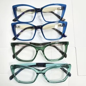 Stock Acetate Square Eyewear Frame Full Rim Solid clear Pattern Acetate Eyeglasses Frame Fashion Trend Fast Delivery