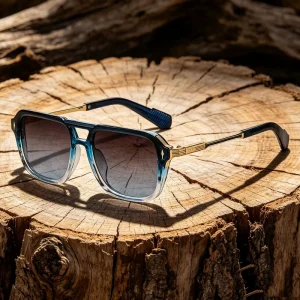 Style Fashion Custom Vintage Full Rim Unisex UV400 Outdoor Women Men Sunglasses with Retro Double Bridge
