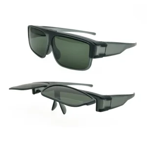 Stylish Designer Multifunctional Full Rim Optical Glasses 503 Square Wear Flip Up Sunglasses Featuring Blue Polarized Lenses