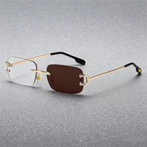 Stylish Frameless Women ladies photochromic glasses blue light blocking phone screen uv protected beach casual 2 in 1 Qingqing
