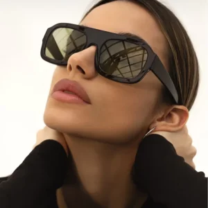 Stylish Minimalist Oversized Sunglasses New Square Frame Design Trendy Versatile UV Protective Sunglasses
