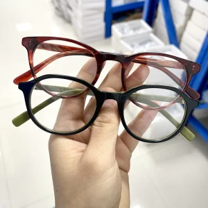Stylish Retro Cat Eye Glasses Full Rim Lightweight Transparent Lens Non Prescription Eye Protection Eyewear for Daily Photoshoot