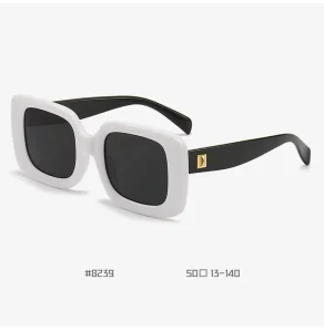 Stylish Square Sunglasses with Rivet Frames UV400 Protective PC Glasses for Women