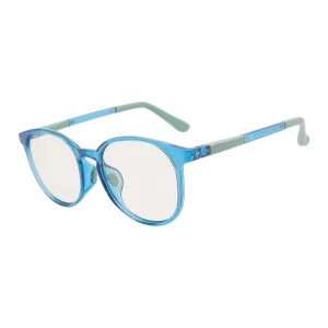 Stylish TR90 Lightweight Purple Eyeglasses for Kids Anti Blue Light Blocking AC Lens Cute Eyewear for Boys and Girls