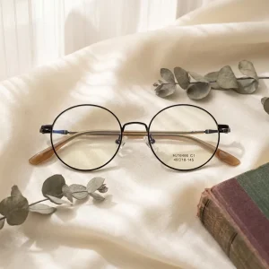 Stylish Versatile Eye Glass Frames Optical Frames Retro Design Round Metal Spectacle Frames