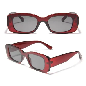 Summer New Arrivals Red Thick Square Frame Sunglasses Custom logo Trendy Chunky Shades OEM Design Uv400 for Women