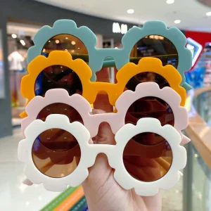 Sun Flower Kids Sunglasses UV400 for Boy Girls Toddler Lovely Baby Sun Glasses Colorful Round Cute Children Outdoor Eyewear