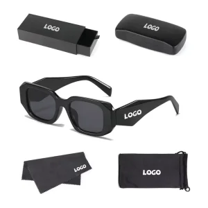 Sunglasses Custom Logo Black Sunglasses Women Small Frame Square Sunglasses Men