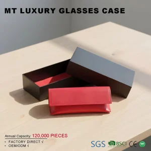 Sunglasses Organizer, Leather Eyeglass Case and Packaging Box Set