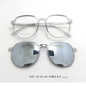 SunglassesTRPlate Foot Set Polarized Light Weight Unisex Full Rim Glasses Clip Frame 8187