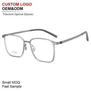 Sunray OEM Unisex Ultra light Titanium Frame Suitable For Prescription Lenses Custom Logo Optical Glasses