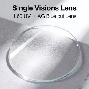 Superior High Index 1.60 Two-piece Blue Cut Optical Lenses HMC Coating UV AG Protection 70mm Diameter for Digital Eye Strain